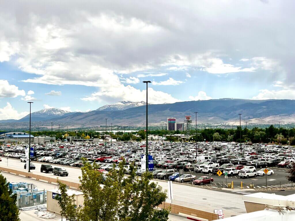 RNO surface parking lot.