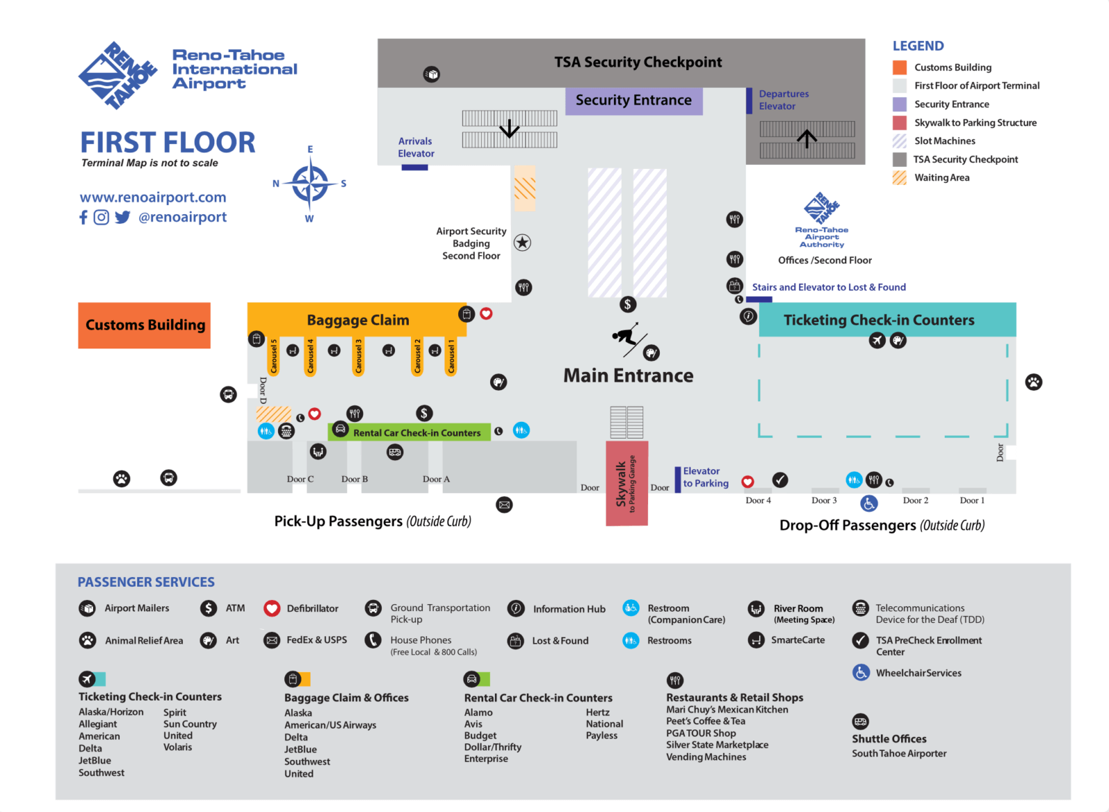 Terminal Maps - Reno-Tahoe International Airport