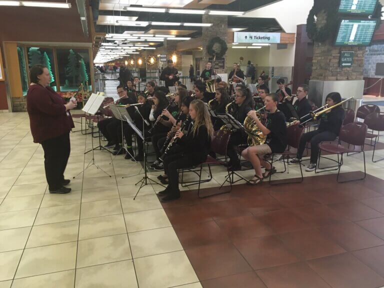 O'Brien Middle School performing for the holidays at RNO.