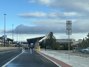 Media parking location south of the Ticketing Hall