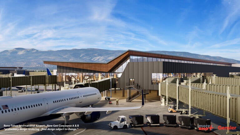 Rendering of the concourse exterior.